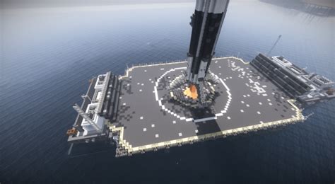 Realistic Spacex Falcon 9 Landing Minecraft Project