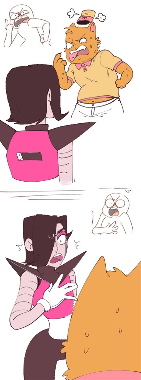 Kuroiyagi Burgerpants Yelling At Mettaton A4 And Mettaton