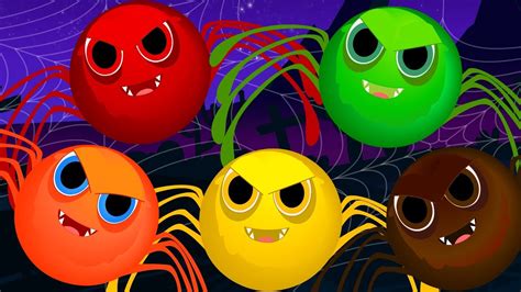 Five Scary Spiders Scary Nursery Rhymes Songs For Childrens Video