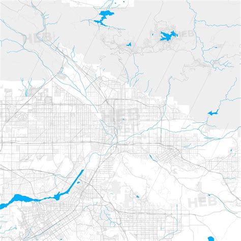 Rich Detailed Vector Map Of San Bernardino California U S A Hebstreits Sketches Map