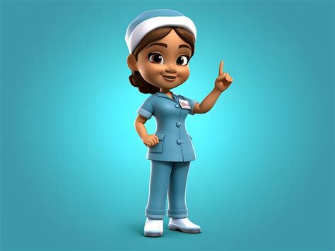 premium ai image funny 3d cartoon nurse character