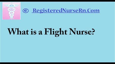 Flight Nurse Aircraft Nurse Salary And Job Overview Youtube