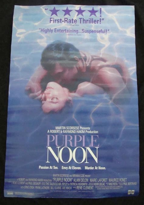 purple noon movie poster alain delon original video promo talented mr ripley 1825954496