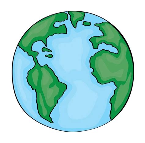 Hand Drawn Cute Cartoon Earth Vector — Stock Vector © Keangs 137145564