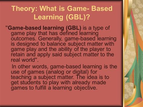 What Is Game Based Learning Gbl Presented By Yuliya