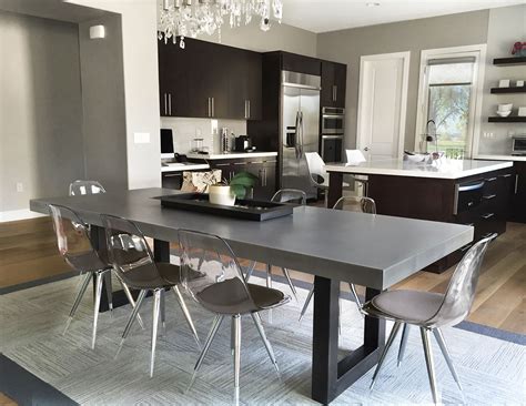 Unlike their countertop cousins, a concrete countertop is extremely customizable. Zen Concrete Dining Table | Dining table in kitchen ...