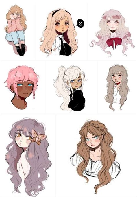 Differentes Filles~ Hair Sketch Girls Cartoon Art Cartoon Art Styles