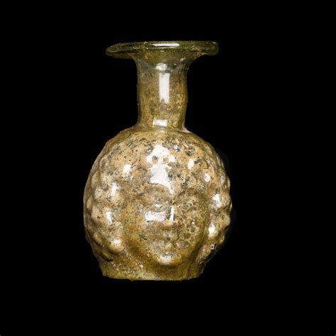 Exceptional Ancient Roman Janus Glass Bottle St James Ancient Art