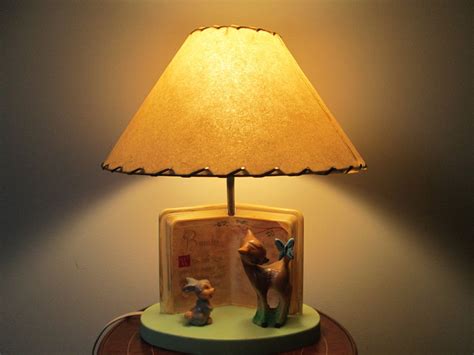 Bambi Lamp Vintage Disney Collectible Rare Original Shade Dolly Toy Co