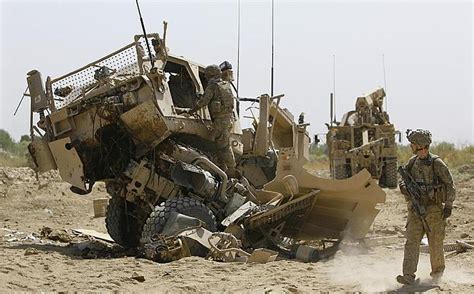 [safe for work] the aftermath of an oshkosh matv mrap after it hit an ied consisting of ~300