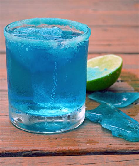 Breaking Bad Blue Margarita With Blue Salt And Blue Ice Chips Be
