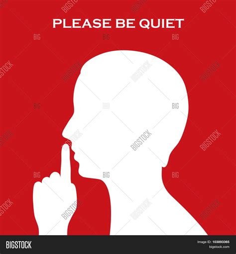 Please Be Quiet Sign Vector And Photo Free Trial Bigstock