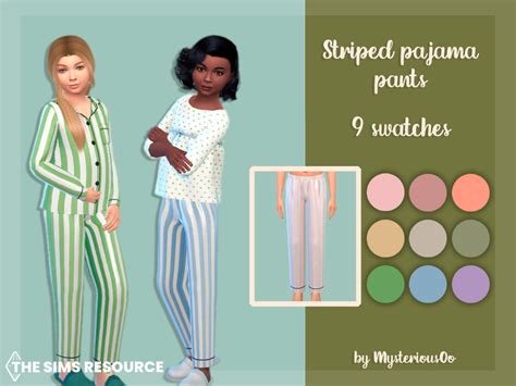 The Sims Resource Striped Pajamas Pants