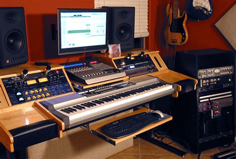 Studio desk music desk recording studio desk studio floor plans desk work station desk home studio setup. DIY Studio Desk Plans - Custom Fit For Your Needs in 2020 | Music studio room, Studio desk ...