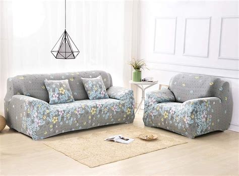 Wenn das sofa nicht mehr gefällt, muss nicht gleich ein neues gekauft werden. Morbuy Ecksofa L Form Stretch Antirutsch Armlehnen Blume ...