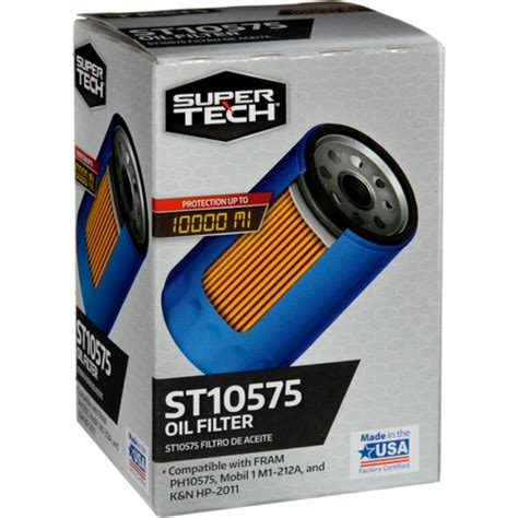 Supertech St10575 10k Mile Spin On Oil Filter For Buick Cadillac
