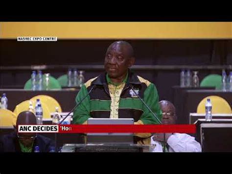 I thought president ramaphosa's speech was authentic and transparent; Cyril Ramaphosa's first speech as ANC president - YouTube