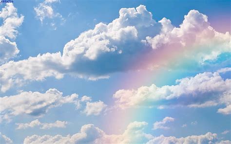 2k Free Download Rainbow Sky Heaven Rainbow Cloud Sky Hd
