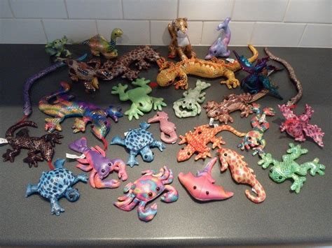 Collection Of 26 Sand Filled Toys Sea Creatures Dinosaurs Reptiles