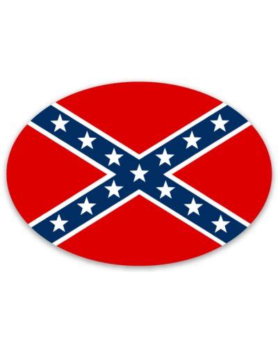 Confederate Battle Flag Oval Bumper Sticker