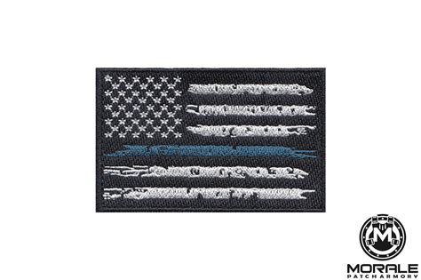 Thin Blue Line Across America Us Flag Morale Patch Morale Patch® Armory