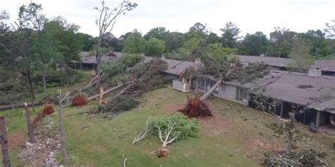 Watch Drone Footage Captures Tornado Damage In Tuscaloosa Neighborhood