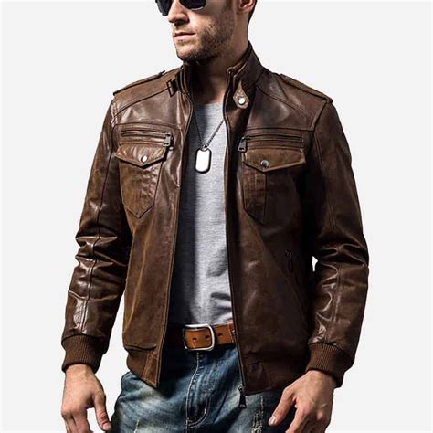 Brown Leather Jacket Cheap