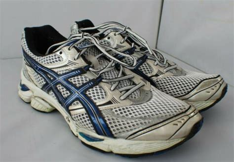 Womens Asics Gel Cumulus 12 White And Blue Size 11 Running Shoes Pre
