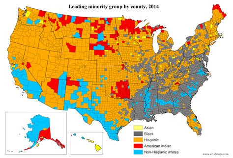 Leading Minority Group By Us County Vivid Maps