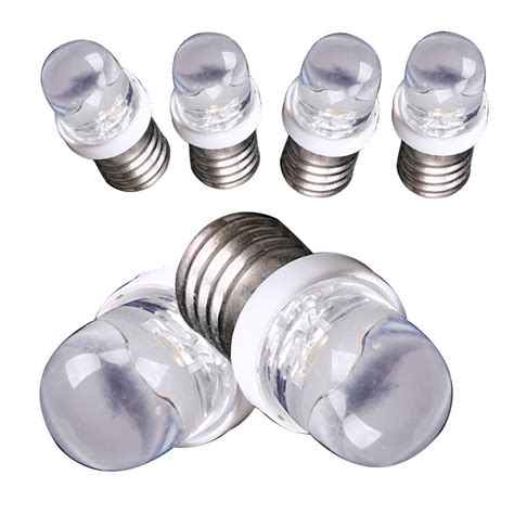 E10 Led Screw Base Indicator Bulb 6v 12v 24v Dc Illumination Mini Lamp