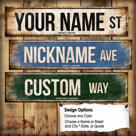 Custom Street Sign 1 Metal Sign Size 55 X 22 Personalized