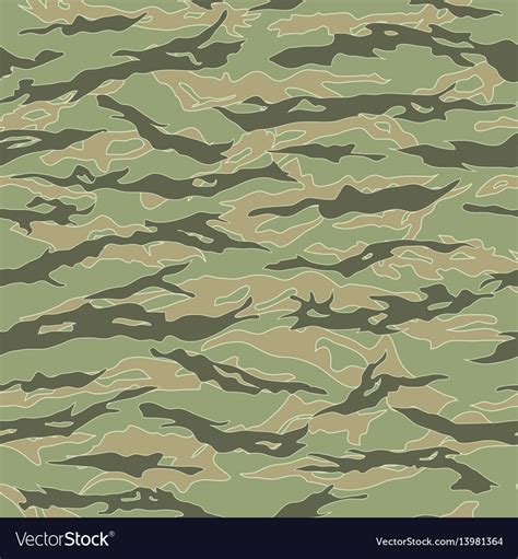 Vietnam Tiger Stripe Camouflage Seamless Patterns Vector Image