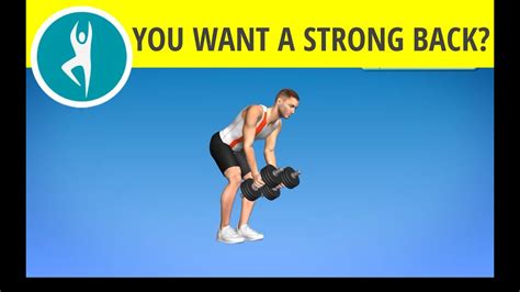 Weights back workout: exercises with dumbbells at home -- training for