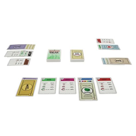 It comes with 110 cards including property cards, rent cards, house and hotel cards, and wild property cards. Monopoly Deal Card Game - The Granville Island Toy Company