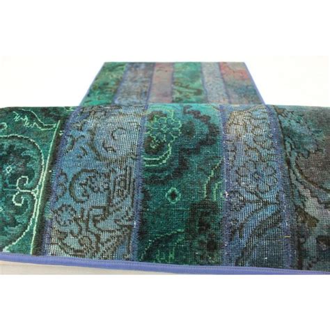 Der anwendungsbereich für läufer und teppichbrücken sind häufig flure, dielen. Patchwork Teppich Läufer Türkis in 300x80cm (1001-1311 ...