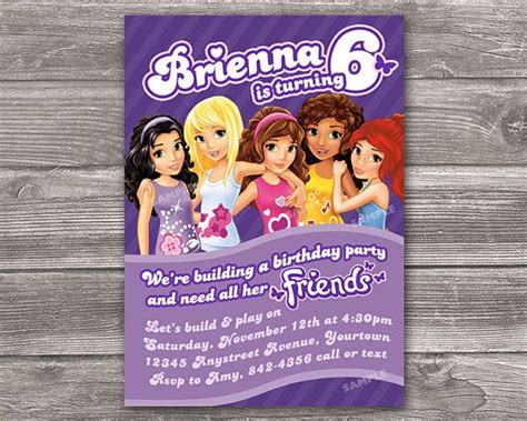 Maybe you would like to learn more about one of these? Lego Friends Invitation for Birthday Party by ...