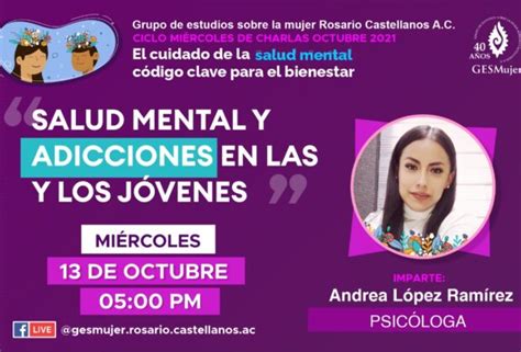 Salud Mental Para Prevenir Y Combatir Las Adicciones Gesmujer Dialogos Oaxaca