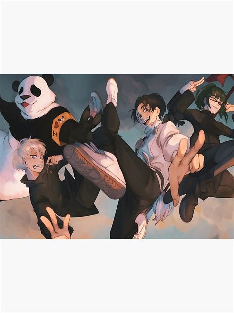 Anime Jujutsu Kaisen Toge Inumaki Panda Maki Zenin Fan Art Jujutsu