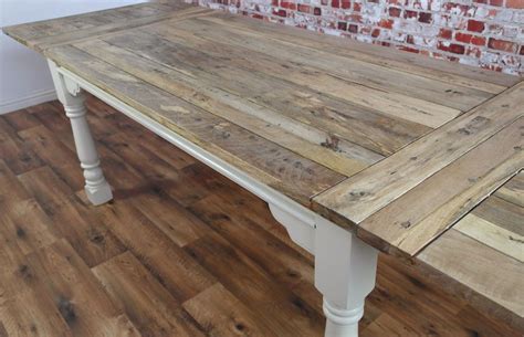 The table has been sanded to remove the woods texture and. Extendable Rustic Farmhouse Dining Table Natural or ...