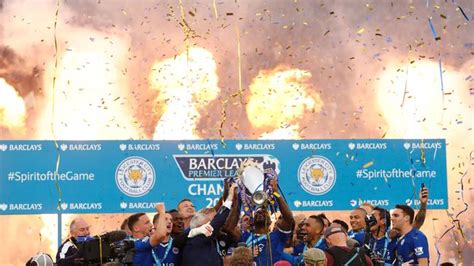 Leicester City Lift Epl Trophy After Premier League Win Over Everton At