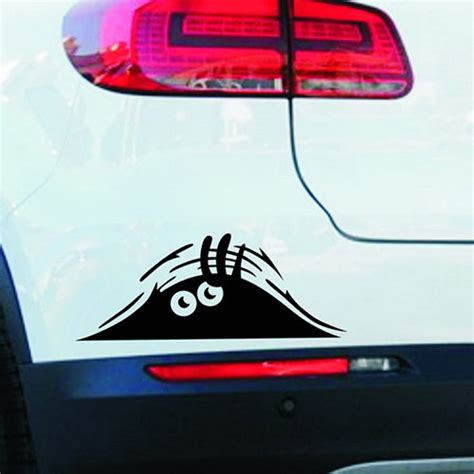 funny peeking monster auto car walls windows sticker graphic vinyl car decal driveway