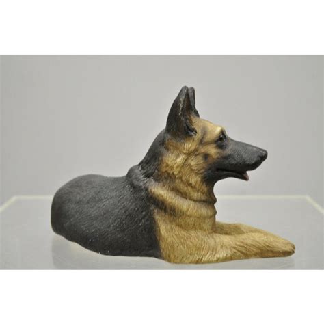 Vintage Sandicast German Shepherd Dog Sculpture Figurine By Sandra Brue