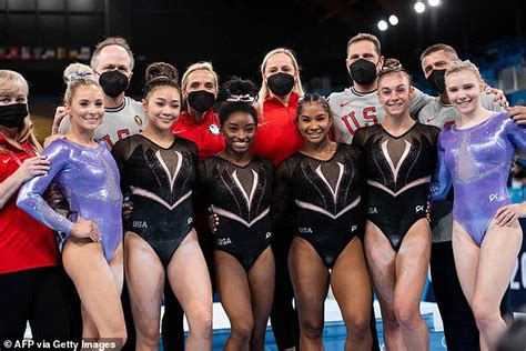 Olympic Gymnast Simone Biles And Her Teammates Debut Their Very Glitzy Custom Made Leotards