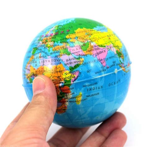 New Arrival 1pc Toy Balls Earth Globe Stress Relief Bouncy Foam Ball