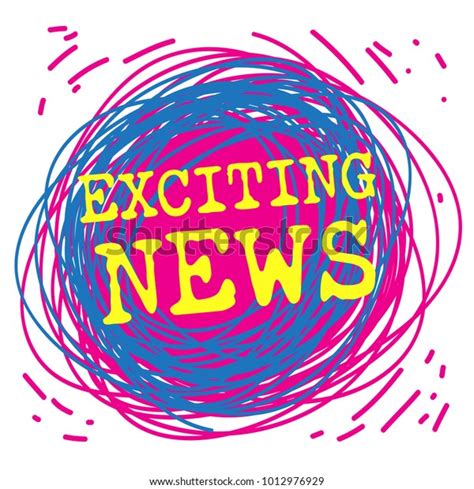 Exciting News Poster Banner Abstract Design Stock Vector Royalty Free