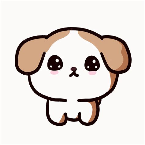 Premium Vector Cute Dog Illustration Dog Kawaii Chibi Vector Drawing