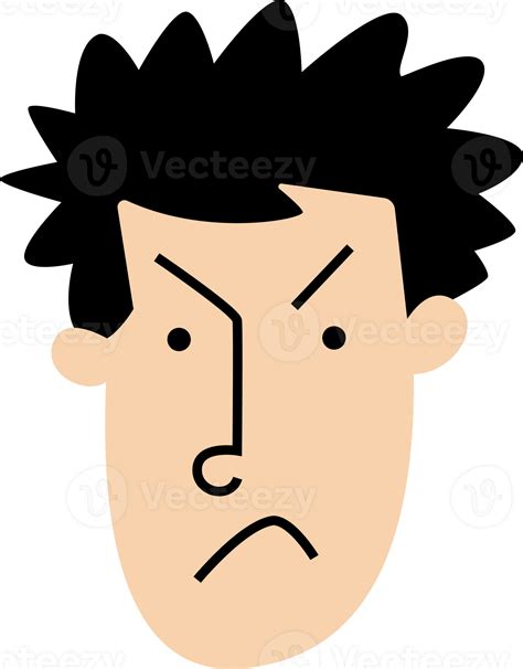 Angry Young Curly Men Character 27943204 Png
