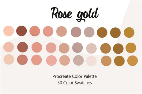 Rose Gold Procreate Color Palette Graphic By Pw Digital Designs Creative Fabrica