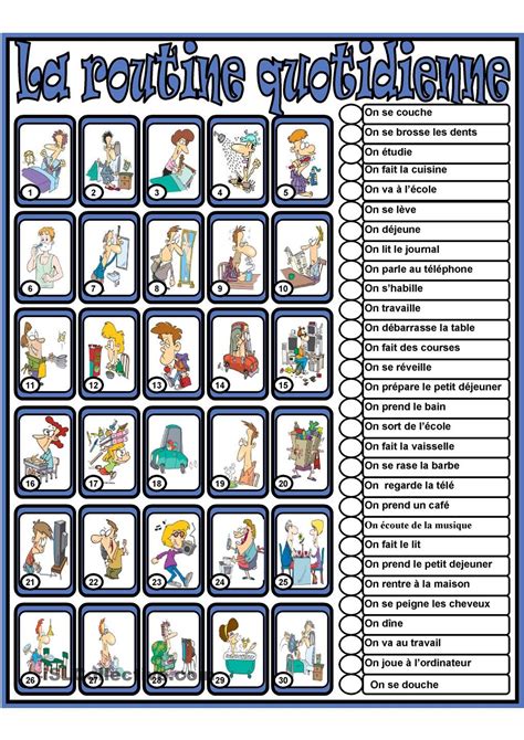 La Routine Quotidienne Grammatica Francese Imparare Il Francese Lezioni Di Francese