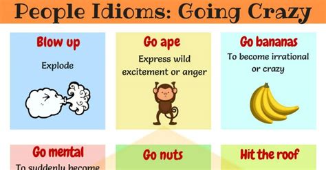 Crazy Idioms 15 Useful Phrases And Idioms For Going Crazy • 7esl
